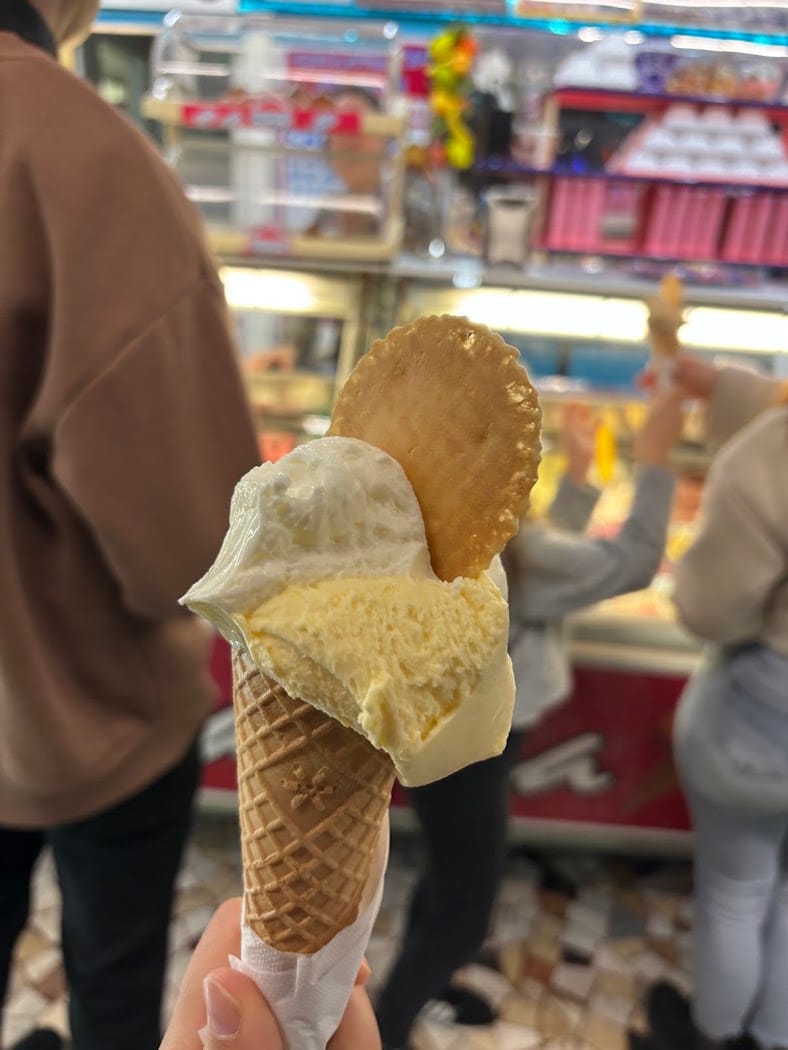 Un cono di gelato artigianale di Aloha