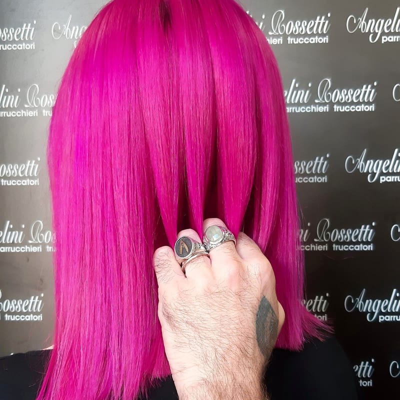 Caschetto lungo rosa fucsia