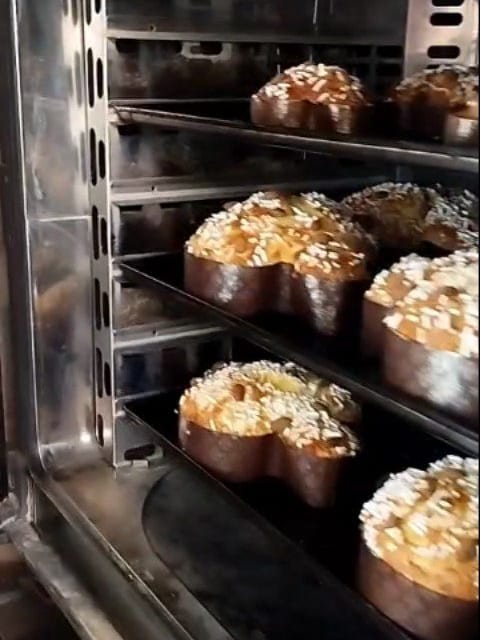 Colombe pasquali dorate nel forno ventilato.