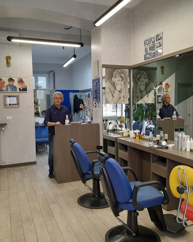 Mimmo, Domenico Grippo, nella sua barberia