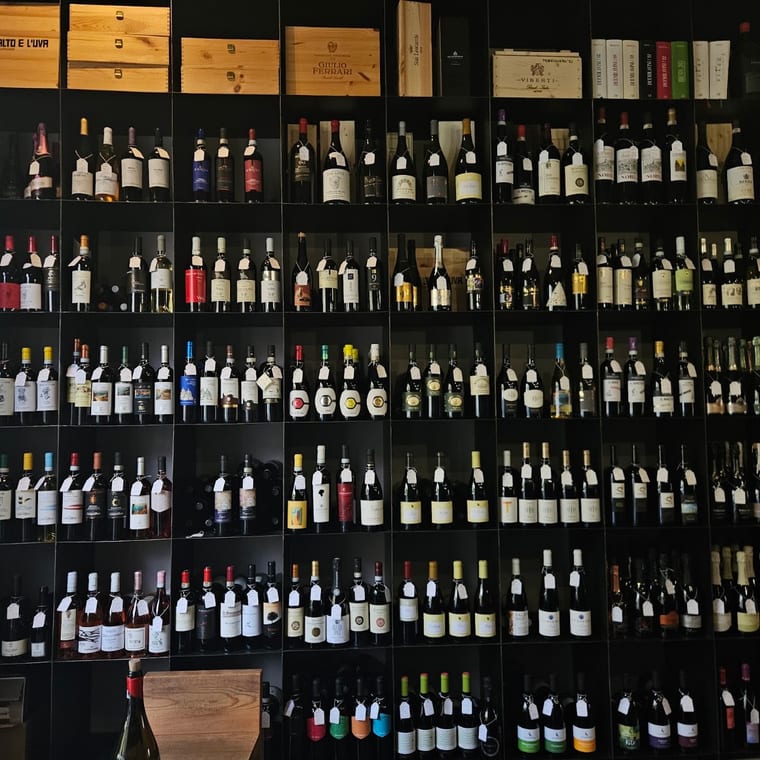 La parete di vini
