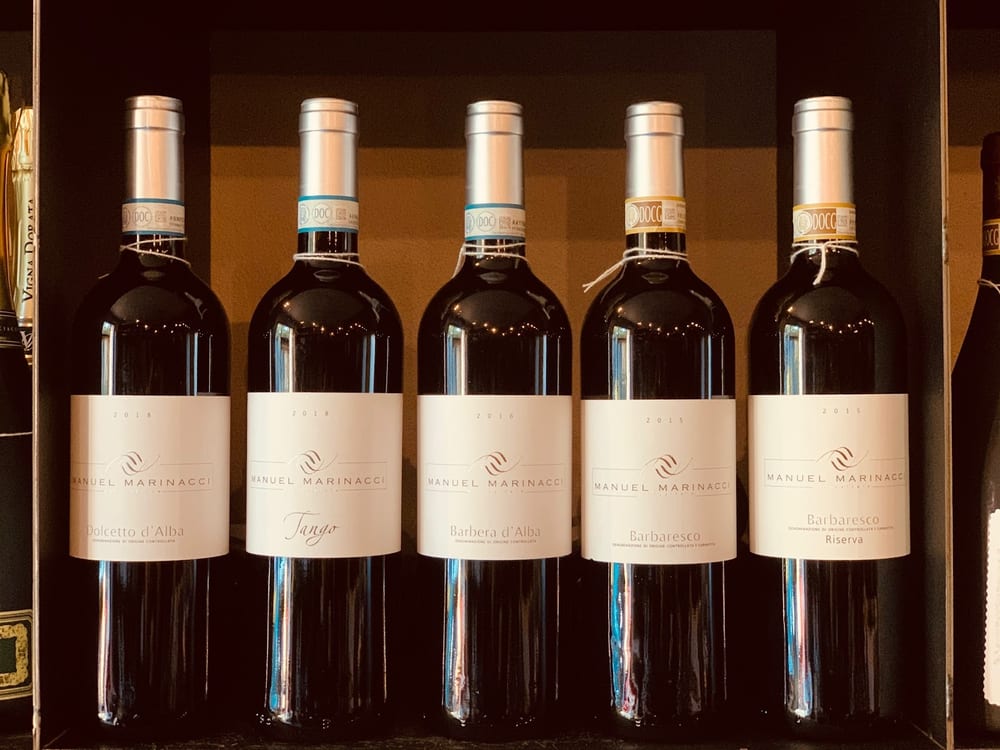 Le bottiglie di vino de Il Malto e l'Uva
