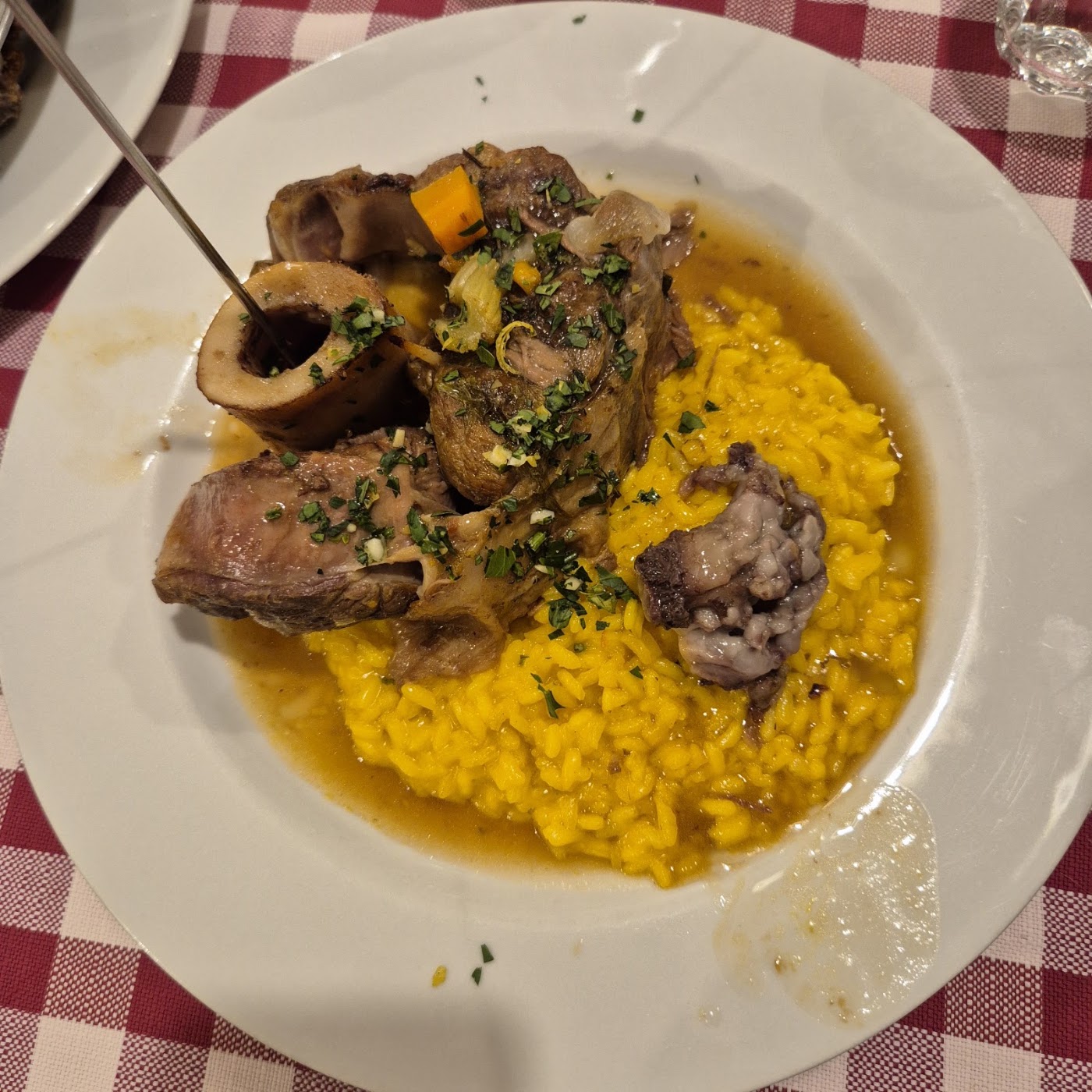 Ossobuco con risotto giallo