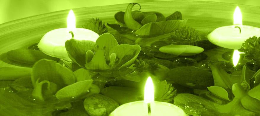 Acqua e candele, atmosfera della SPA