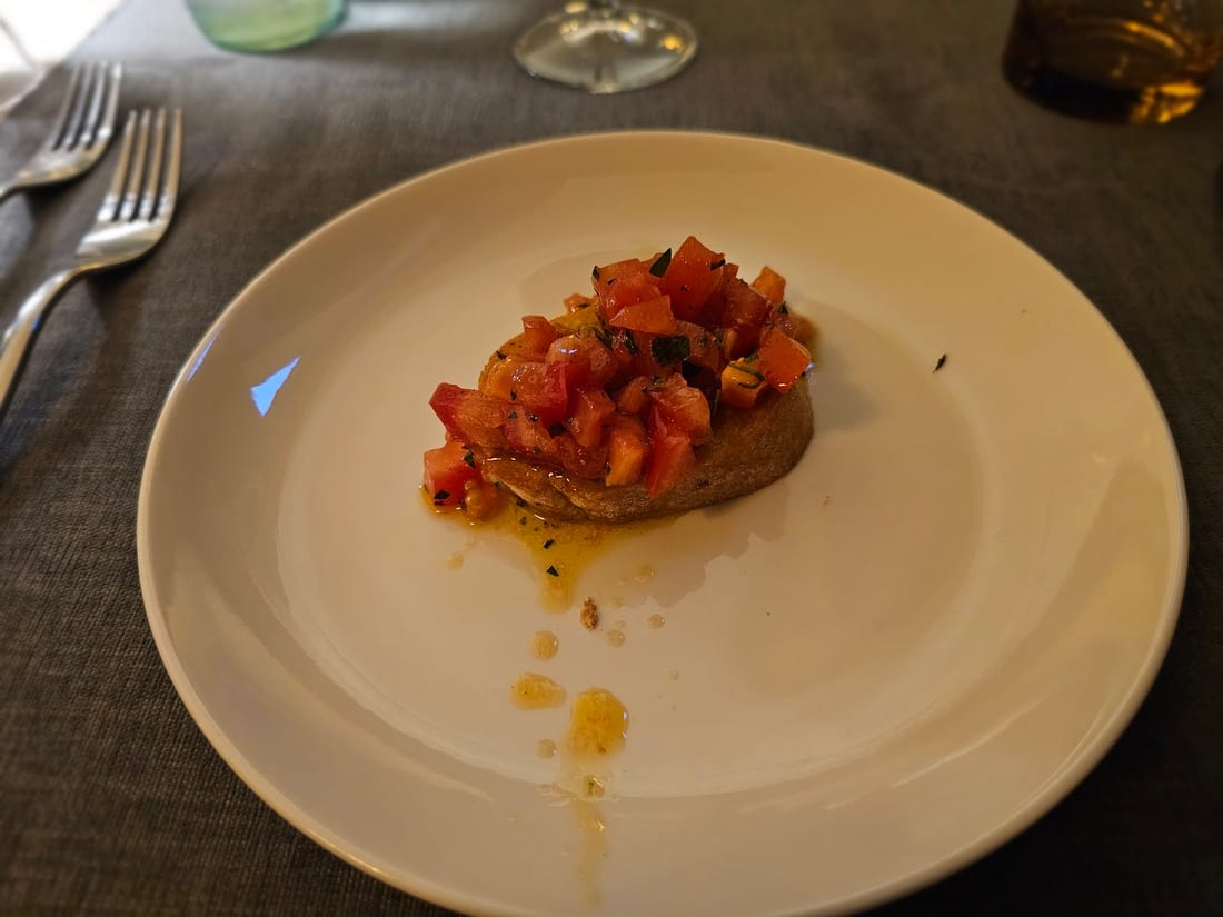 La bruschetta di benvenuto