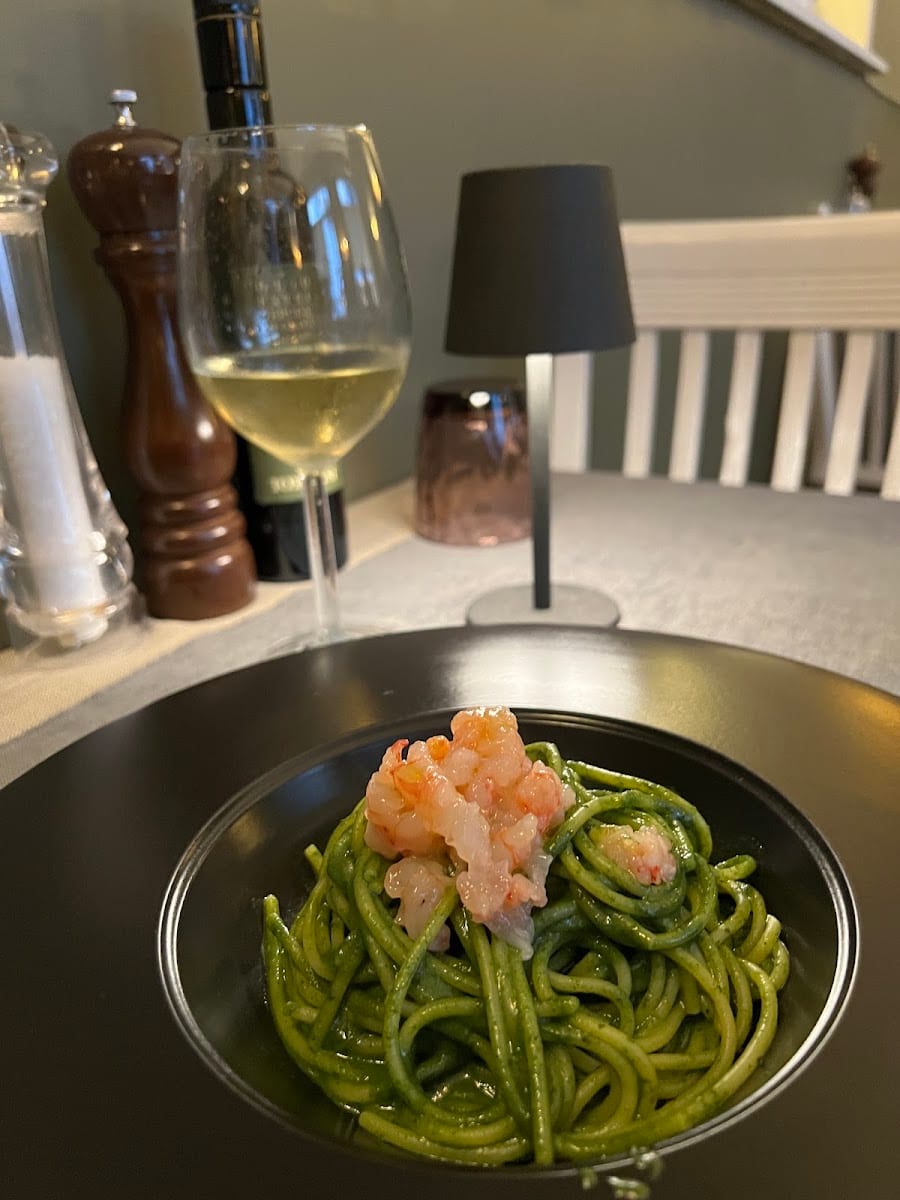 Linguine con gambero rosso