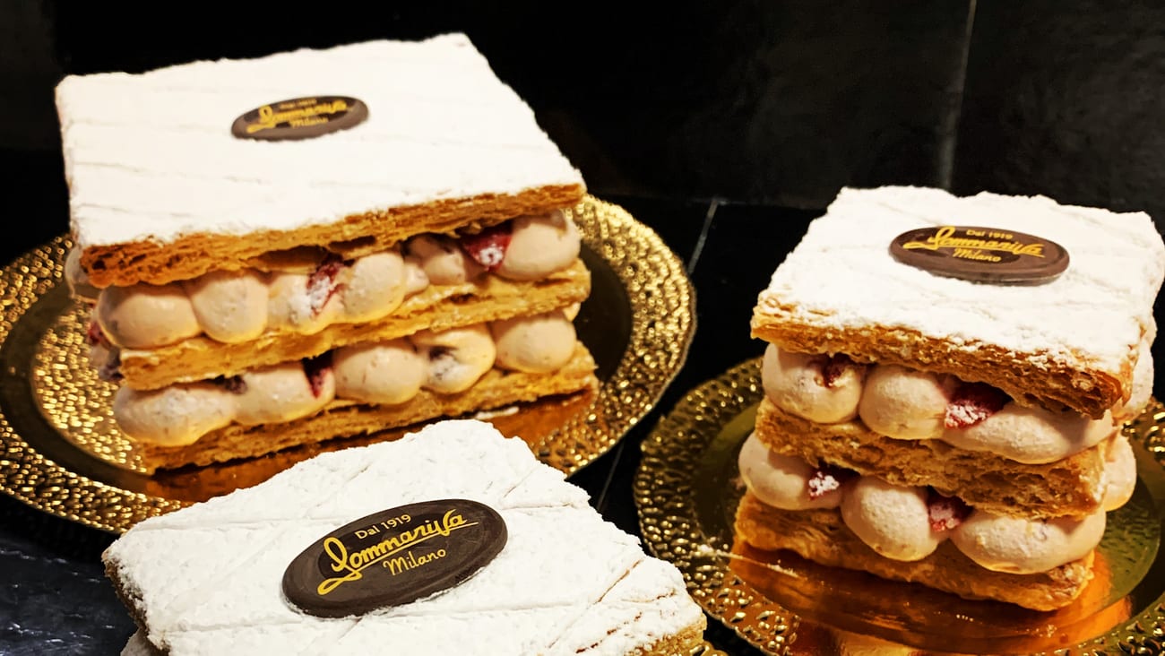 Millefoglie con targhetta Sommariva Milano