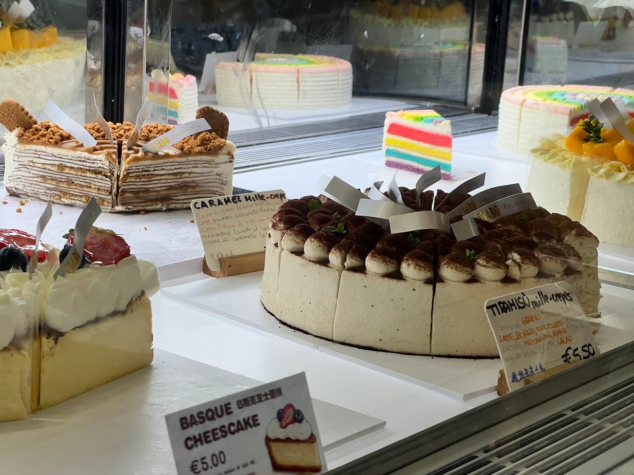 Le torte in vetrina