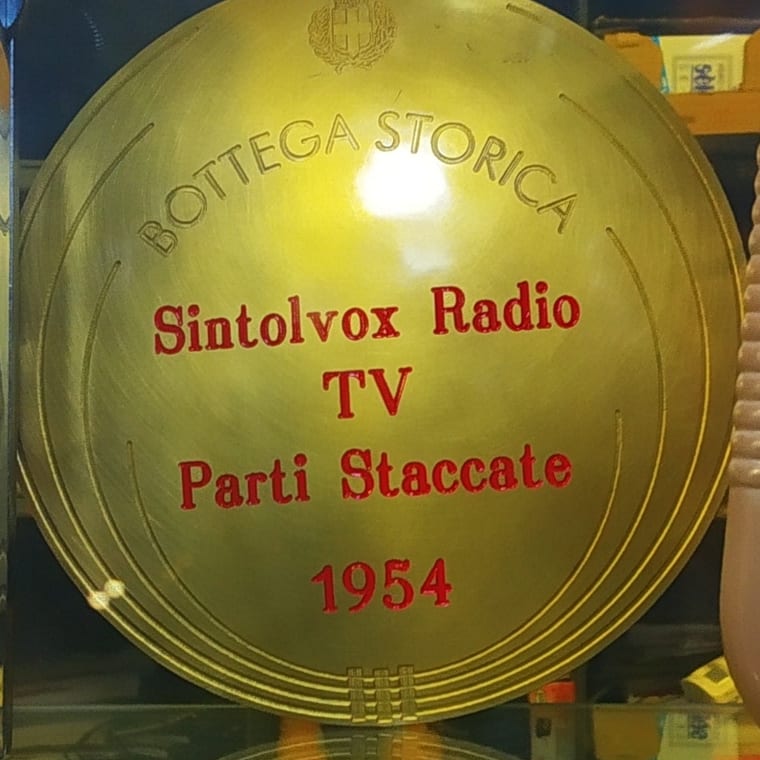 La targa d'oro Bottega Storica 1954