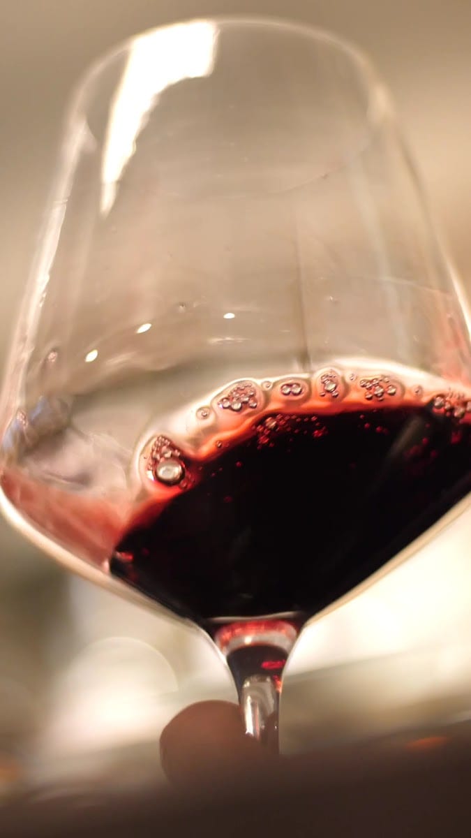 Un calice di rosso